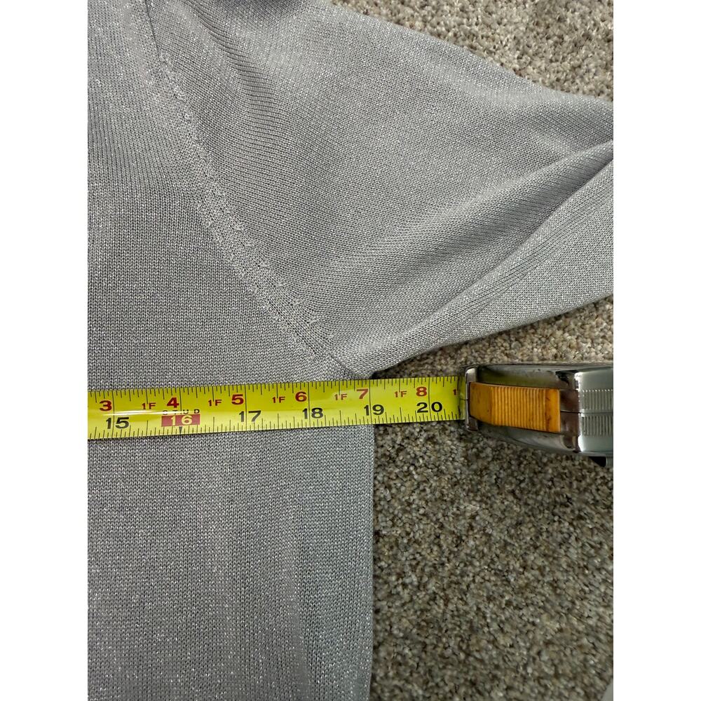 Ronni Nicole Shimmer Silver Gray Cardigan – XL (NWT) - Picture 6 of 9